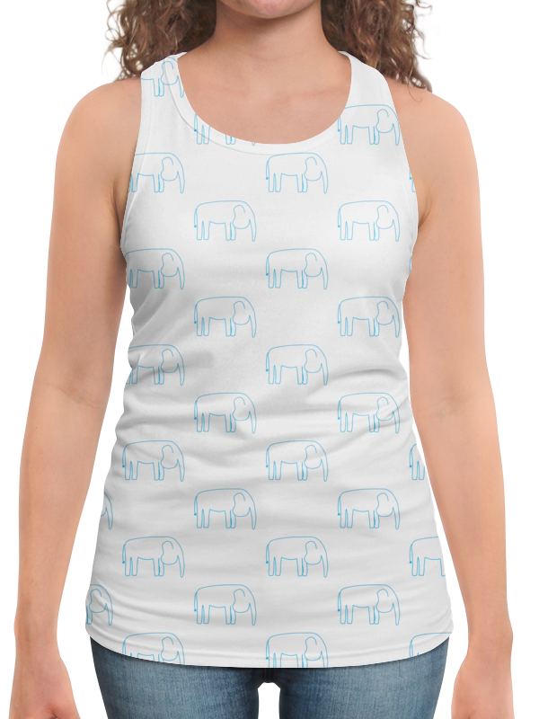 Printio Борцовка с полной запечаткой Синий слон printio футболка с полной запечаткой мужская синий слон