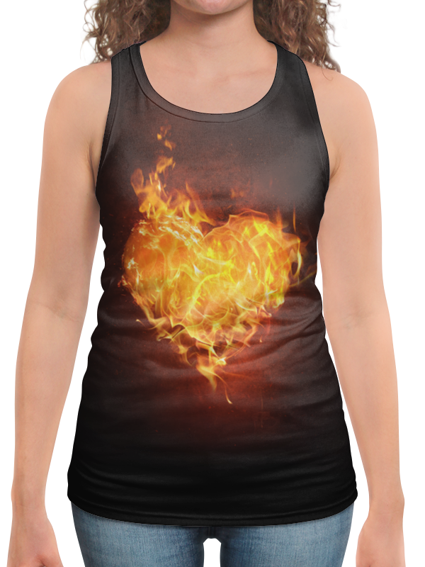 Printio Борцовка с полной запечаткой Огненное сердце printio футболка с полной запечаткой мужская огненное сердце