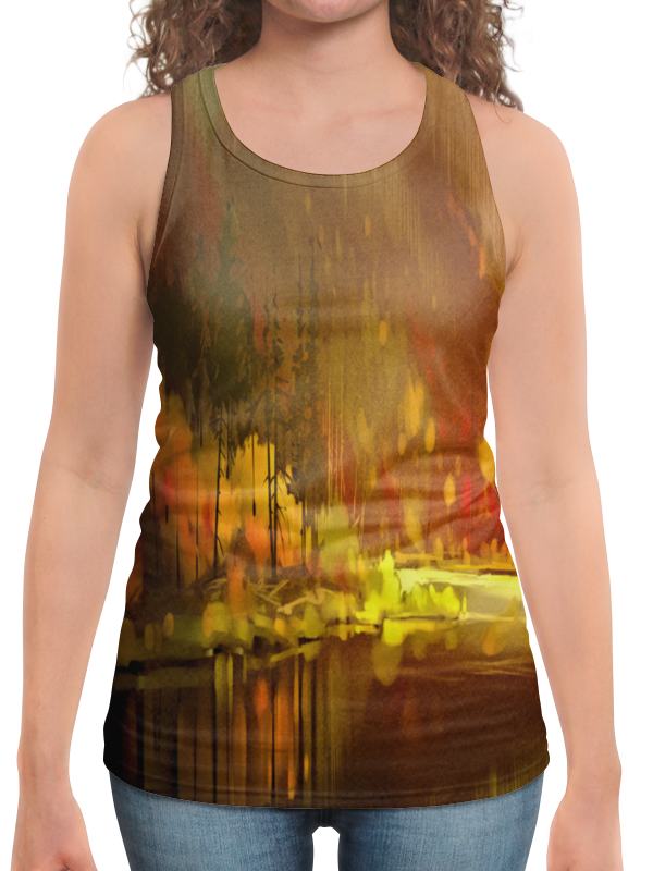 Printio Борцовка с полной запечаткой Осенний лес printio футболка с полной запечаткой женская осенний лес