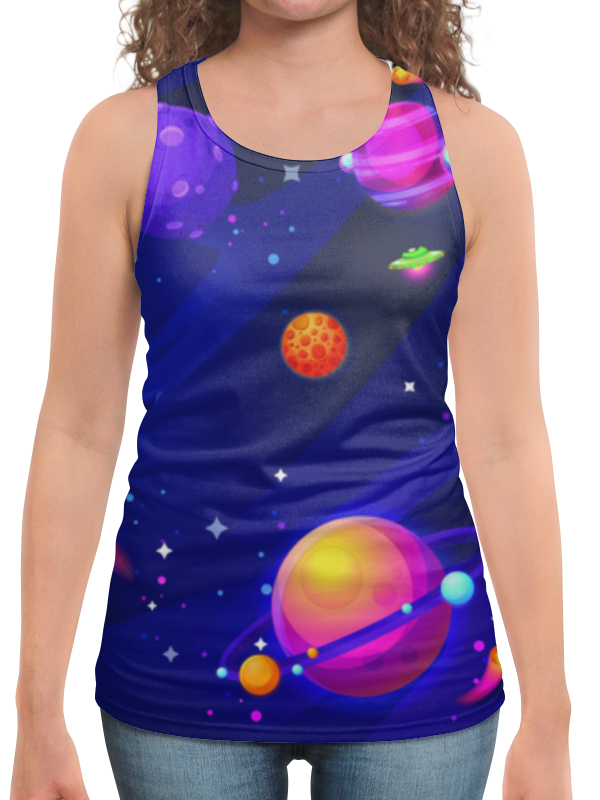 Printio Борцовка с полной запечаткой Планеты printio футболка с полной запечаткой женская планеты