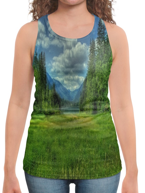 Printio Борцовка с полной запечаткой Горный пейзаж printio футболка с полной запечаткой мужская горный пейзаж