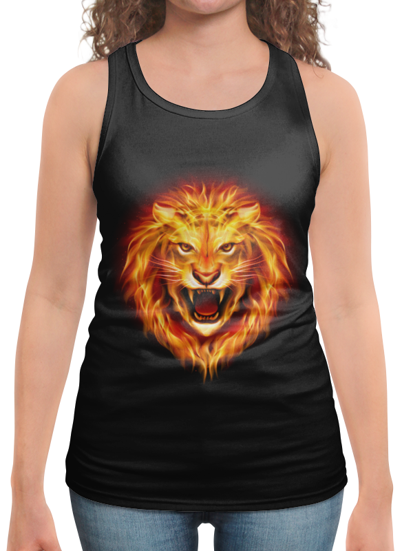 Printio Борцовка с полной запечаткой Огненный лев футболка с полной запечаткой мужская printio огненный лев