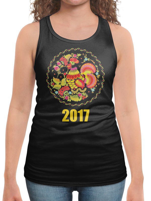 printio футболка с полной запечаткой для девочек 2017 год красного петуха Printio Борцовка с полной запечаткой 2017 - год красного петуха