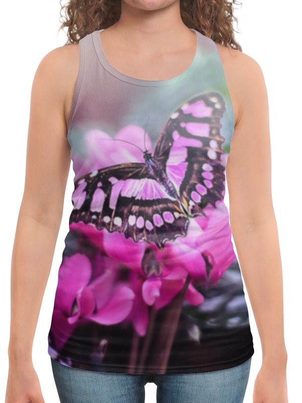 Printio Борцовка с полной запечаткой Бабочка на цветах printio футболка с полной запечаткой женская бабочка на цветах