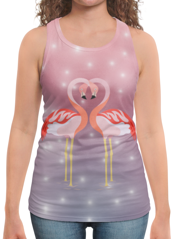 Printio Борцовка с полной запечаткой Влюбленные фламинго printio футболка с полной запечаткой для девочек влюбленные фламинго