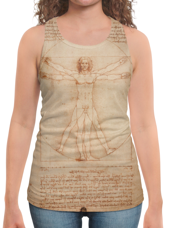 Printio Борцовка с полной запечаткой Леонардо да винчи printio футболка с полной запечаткой женская леонардо да винчи