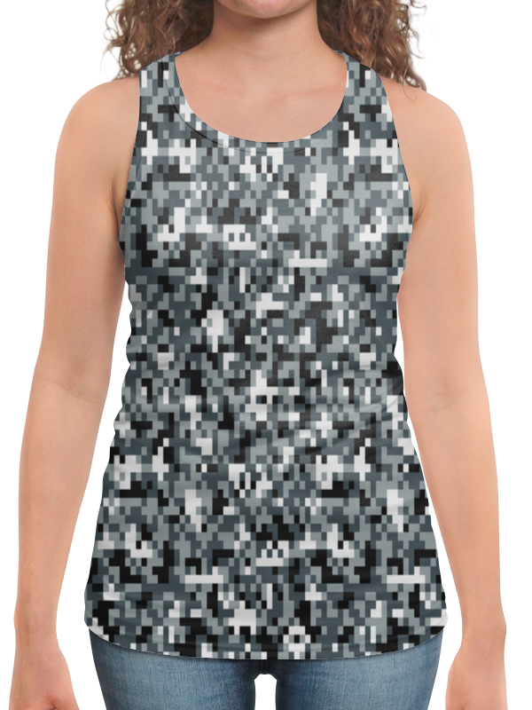 Printio Борцовка с полной запечаткой Gray pixel printio футболка с полной запечаткой для девочек pixel gray