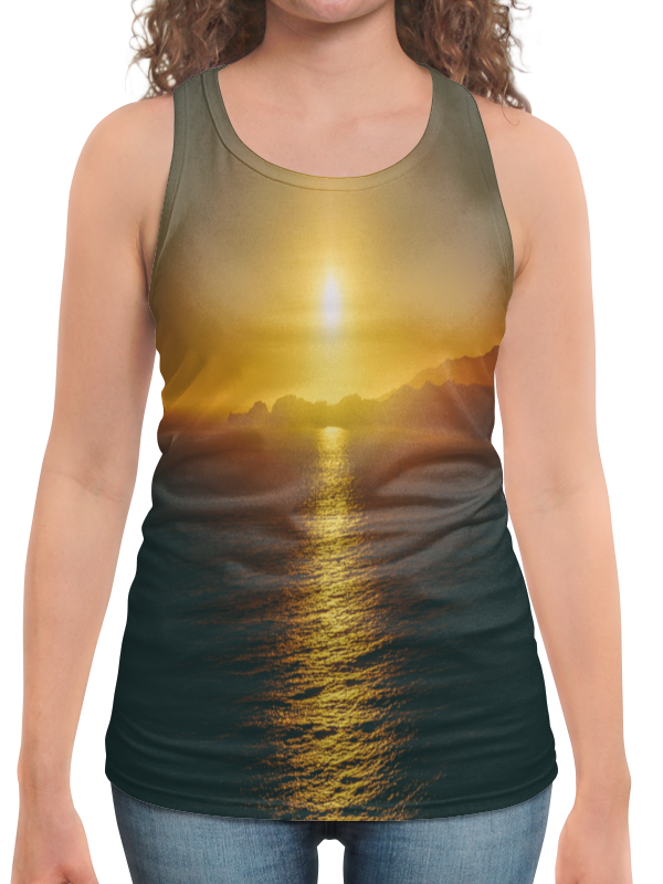 Printio Борцовка с полной запечаткой Закат над морем printio футболка с полной запечаткой для девочек закат над морем