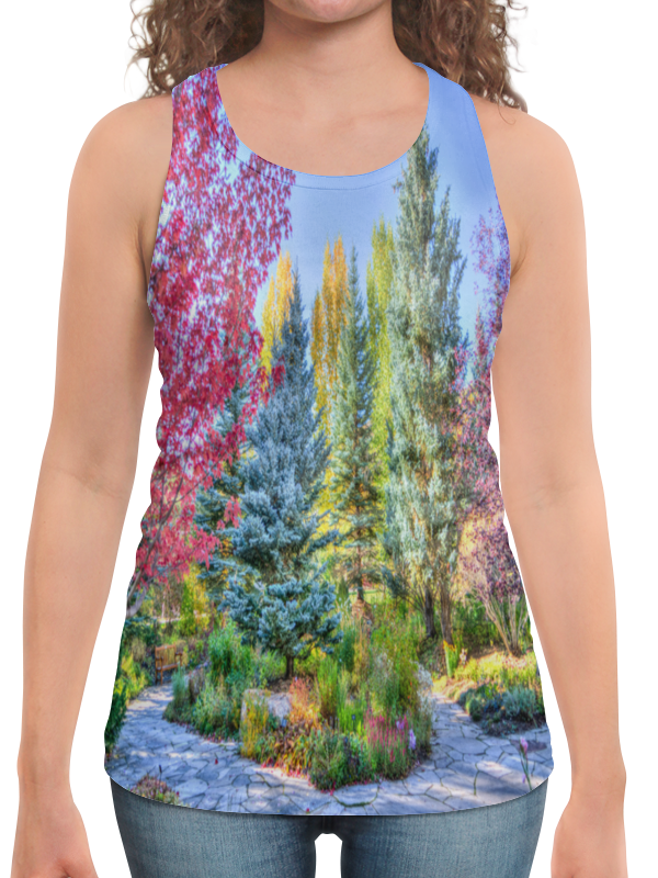 Printio Борцовка с полной запечаткой Деревья в красках printio футболка с полной запечаткой мужская деревья в красках