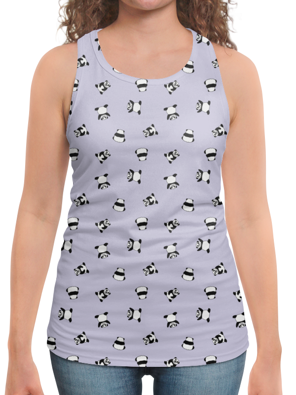 Printio Борцовка с полной запечаткой Смешные мишки панды на сиреневом printio футболка с полной запечаткой женская мишки паттерн