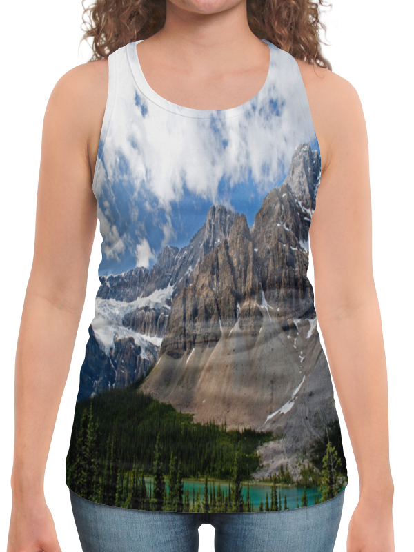 Printio Борцовка с полной запечаткой Лес и горы printio футболка с полной запечаткой женская горы и лес
