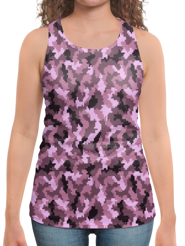 Printio Борцовка с полной запечаткой Pink camouflage