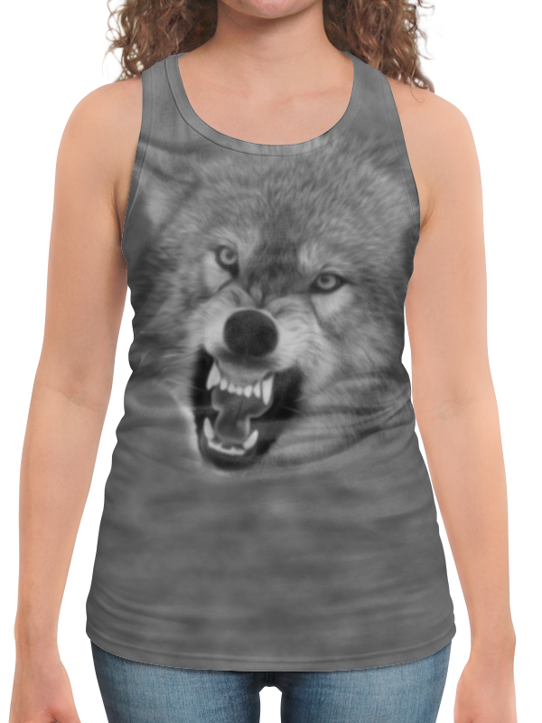 Printio Борцовка с полной запечаткой Оскал волка printio футболка с полной запечаткой мужская оскал волка