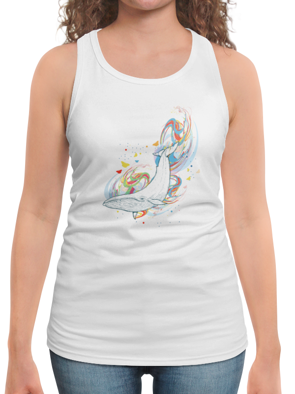 Printio Борцовка с полной запечаткой Кит и волны printio футболка с полной запечаткой для девочек кит и волны