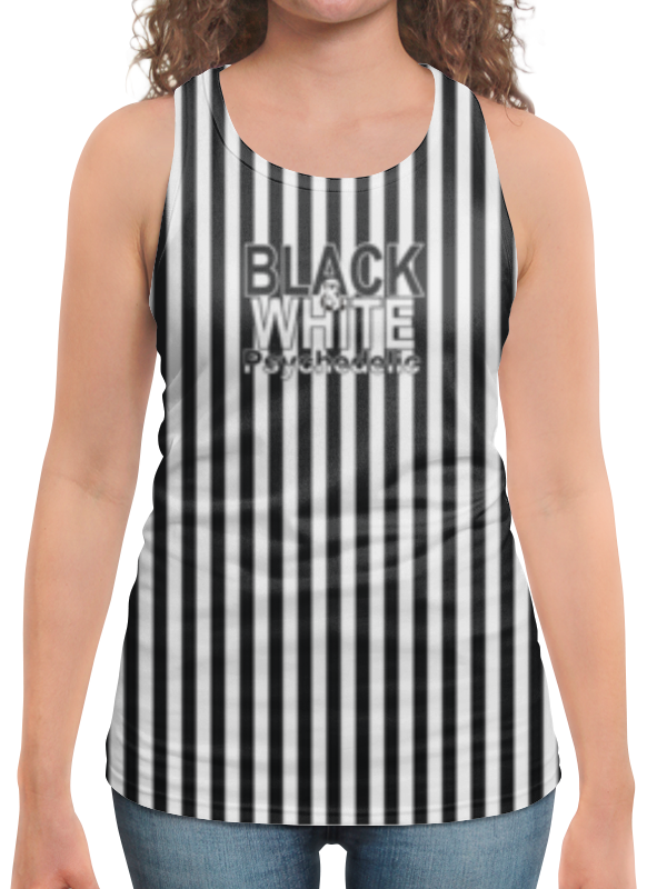 Printio Борцовка с полной запечаткой Черно-белая психоделика. printio футболка с полной запечаткой женская черно белая психоделика