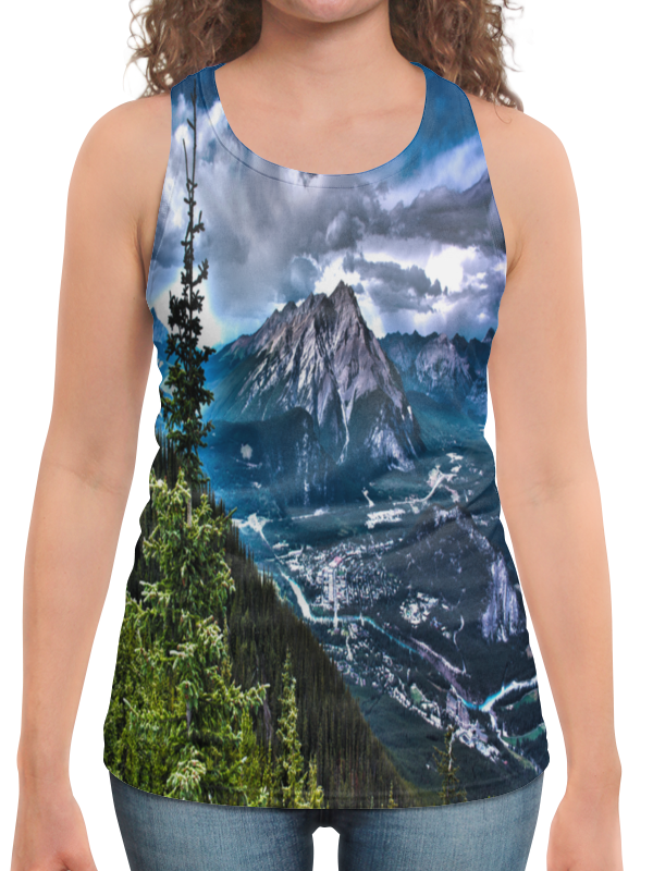 Printio Борцовка с полной запечаткой Тучи над горами printio футболка с полной запечаткой мужская тучи над горами