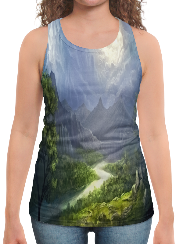 Printio Борцовка с полной запечаткой Пейзаж красками printio футболка с полной запечаткой женская пейзаж красками