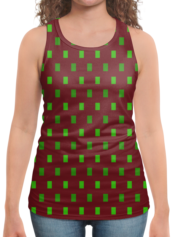 Printio Борцовка с полной запечаткой Зеленые квадраты printio футболка с полной запечаткой женская зеленые квадраты