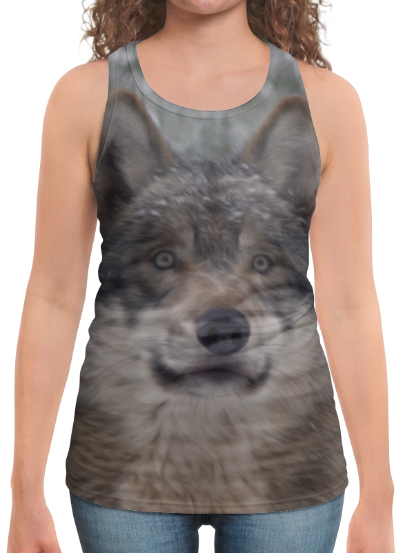 Printio Борцовка с полной запечаткой Волк в лесу printio футболка с полной запечаткой для девочек волк в лесу