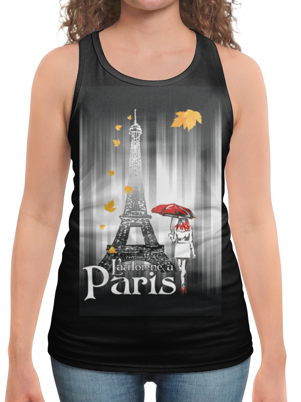 Printio Борцовка с полной запечаткой Осень в париже. printio футболка с полной запечаткой женская осень в париже
