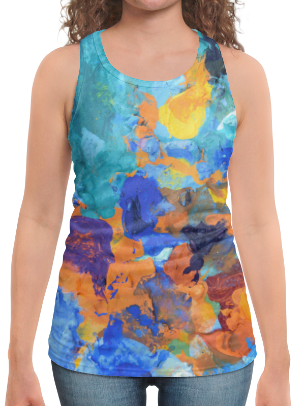 printio футболка с полной запечаткой для девочек застывшие яркие краски Printio Борцовка с полной запечаткой застывшие яркие краски