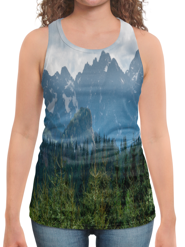Printio Борцовка с полной запечаткой Серые горы printio футболка с полной запечаткой женская серые горы