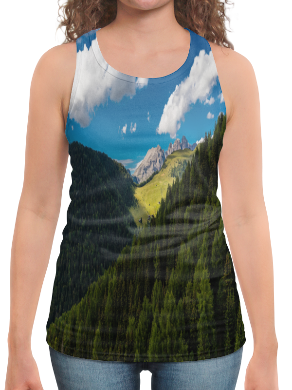 Printio Борцовка с полной запечаткой Лесной склон printio футболка с полной запечаткой мужская лесной склон