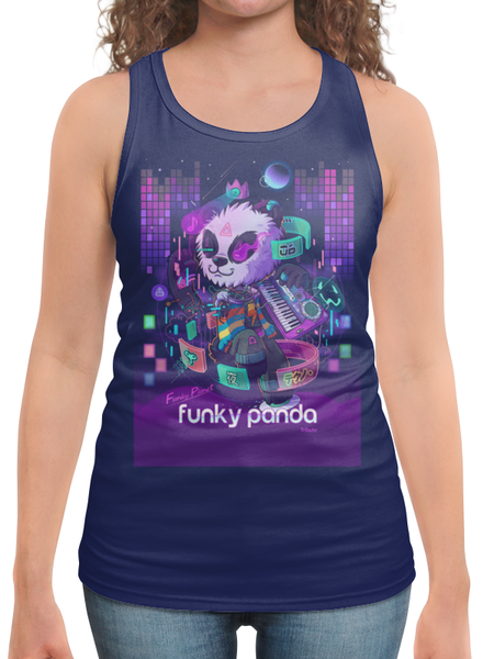 Заказать майку в Москве. Борцовка с полной запечаткой Funky Panda от Leichenwagen - готовые дизайны и нанесение принтов.