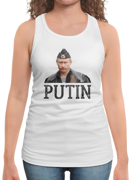 Заказать майку в Москве. Борцовка с полной запечаткой Putin от THE_NISE  - готовые дизайны и нанесение принтов.