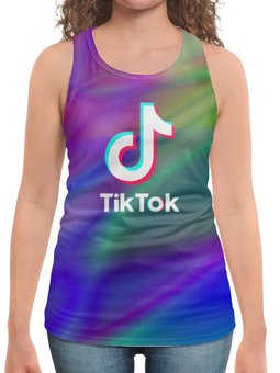 Заказать майку в Москве. Борцовка с полной запечаткой TikTok  от DESIGNER   - готовые дизайны и нанесение принтов.