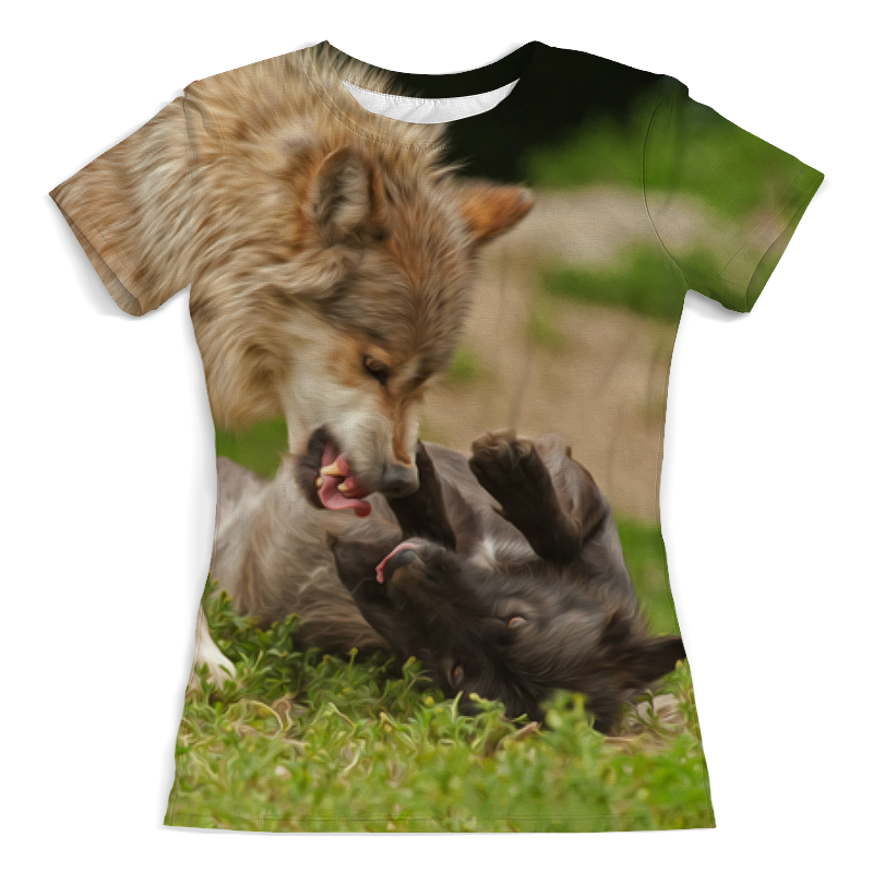 Printio Футболка с полной запечаткой (женская) Волки printio футболка с полной запечаткой женская волк