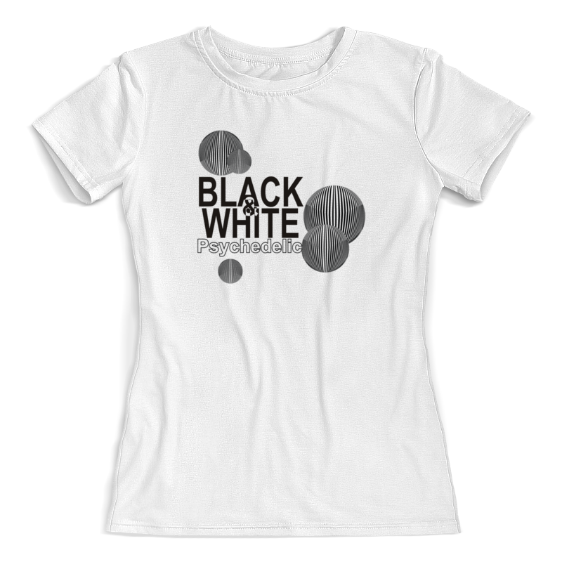 Printio Футболка с полной запечаткой (женская) Черно-белая психоделика. printio футболка с полной запечаткой женская black and white doodles