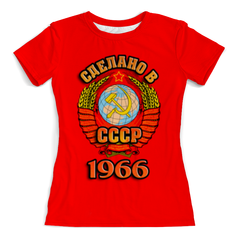 Printio Футболка с полной запечаткой (женская) Сделано в 1966 printio футболка с полной запечаткой женская ссср советский союз