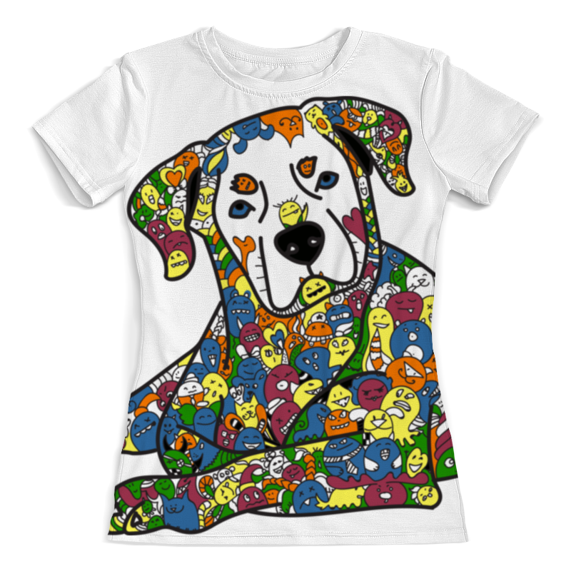 Printio Футболка с полной запечаткой (женская) Собака из дудл монстров printio футболка с полной запечаткой для девочек собака из дудл монстров