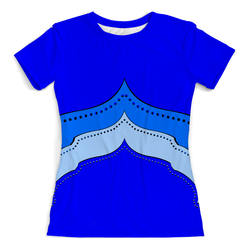 Printio Футболка с полной запечаткой (женская) Синий шик. printio футболка с полной запечаткой женская снежный шик