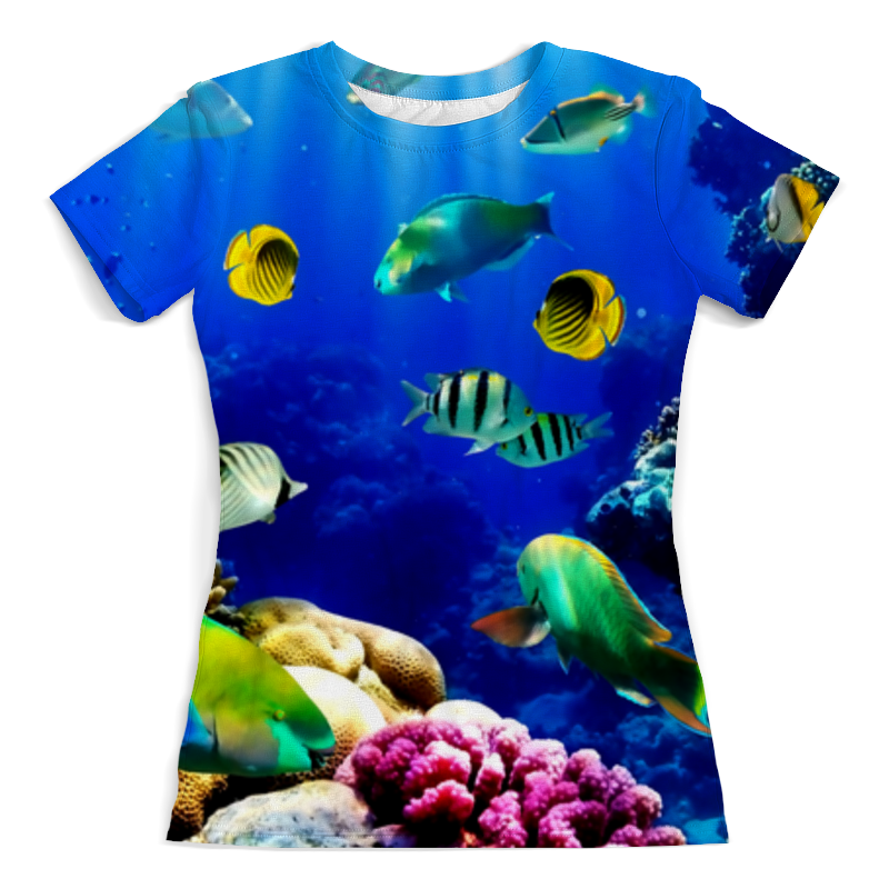 Printio Футболка с полной запечаткой (женская) Морской риф printio футболка с полной запечаткой мужская морской риф
