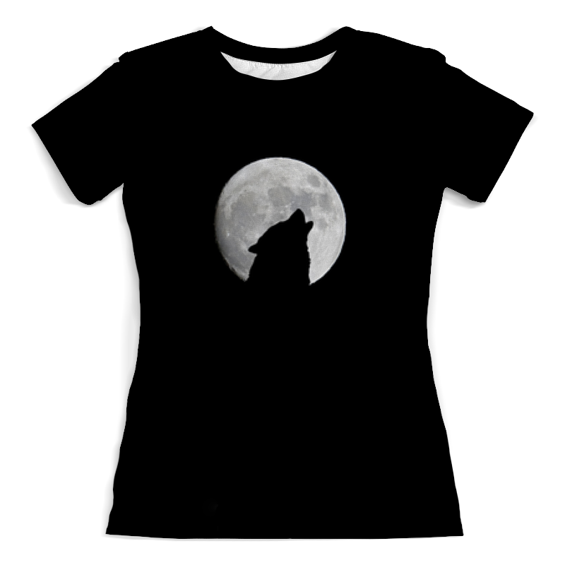 Printio Футболка с полной запечаткой (женская) Волк и луна printio футболка с полной запечаткой женская луна и солнце