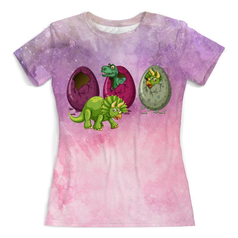 Printio Футболка с полной запечаткой (женская) Яйца динозавра printio футболка с полной запечаткой для девочек яйца динозавра