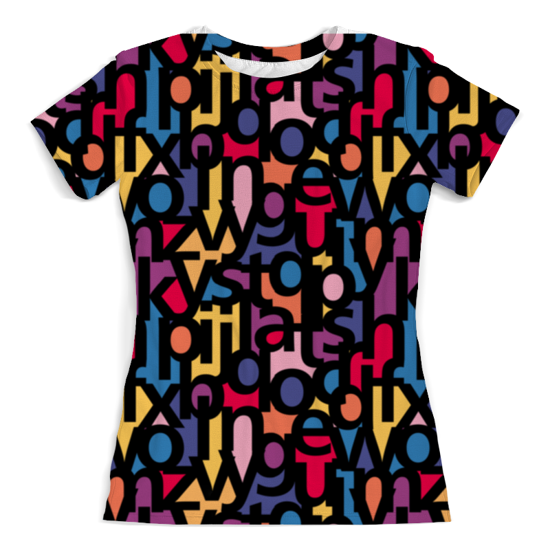 Printio Футболка с полной запечаткой (женская) Алфавит printio футболка с полной запечаткой для мальчиков алфавит