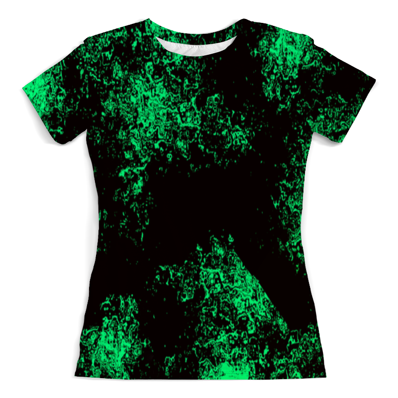 Printio Футболка с полной запечаткой (женская) Зелёная краска printio футболка с полной запечаткой женская бурная краска