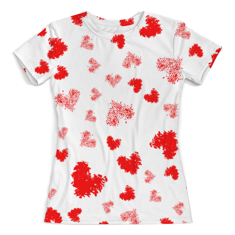 Printio Футболка с полной запечаткой (женская) Сердечки printio футболка с полной запечаткой женская белые сердечки