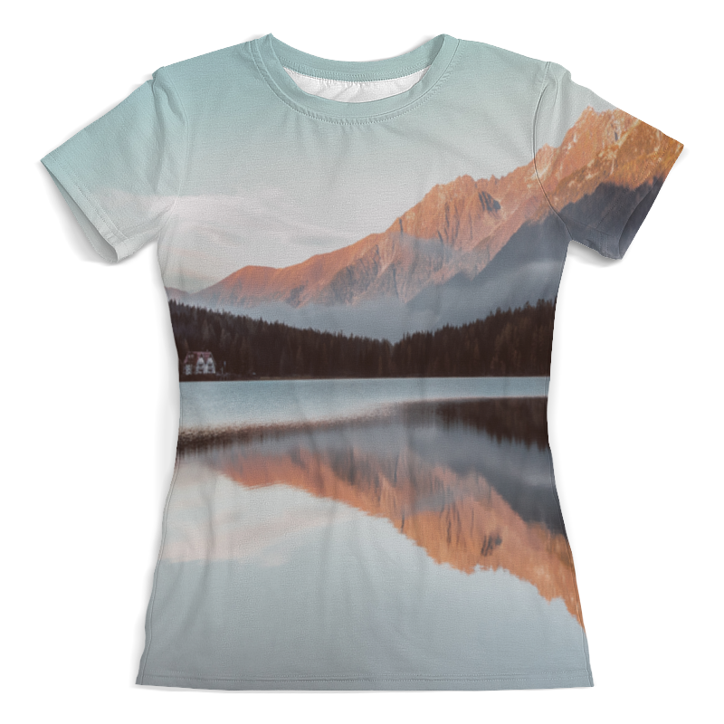 Printio Футболка с полной запечаткой (женская) Дом у озера printio футболка с полной запечаткой женская горы у озера