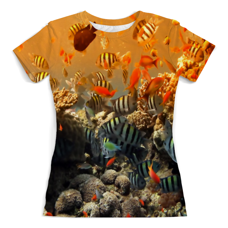 Printio Футболка с полной запечаткой (женская) Рыбки printio футболка с полной запечаткой женская золотые рыбки
