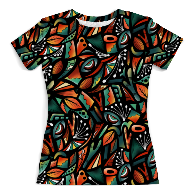 Printio Футболка с полной запечаткой (женская) Абстрактное на черном printio футболка с полной запечаткой женская оранжевые цветы