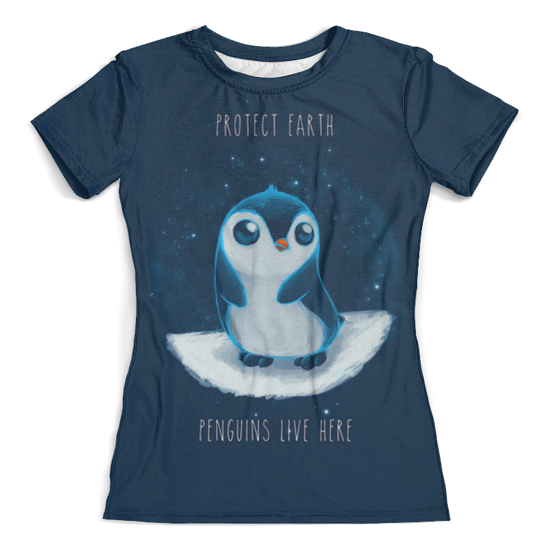 Printio Футболка с полной запечаткой (женская) Пингвинчик