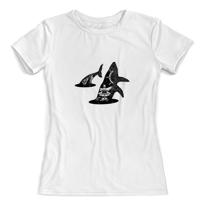 Printio Футболка с полной запечаткой (женская) Кит и море printio футболка с полной запечаткой мужская свобода кит в море