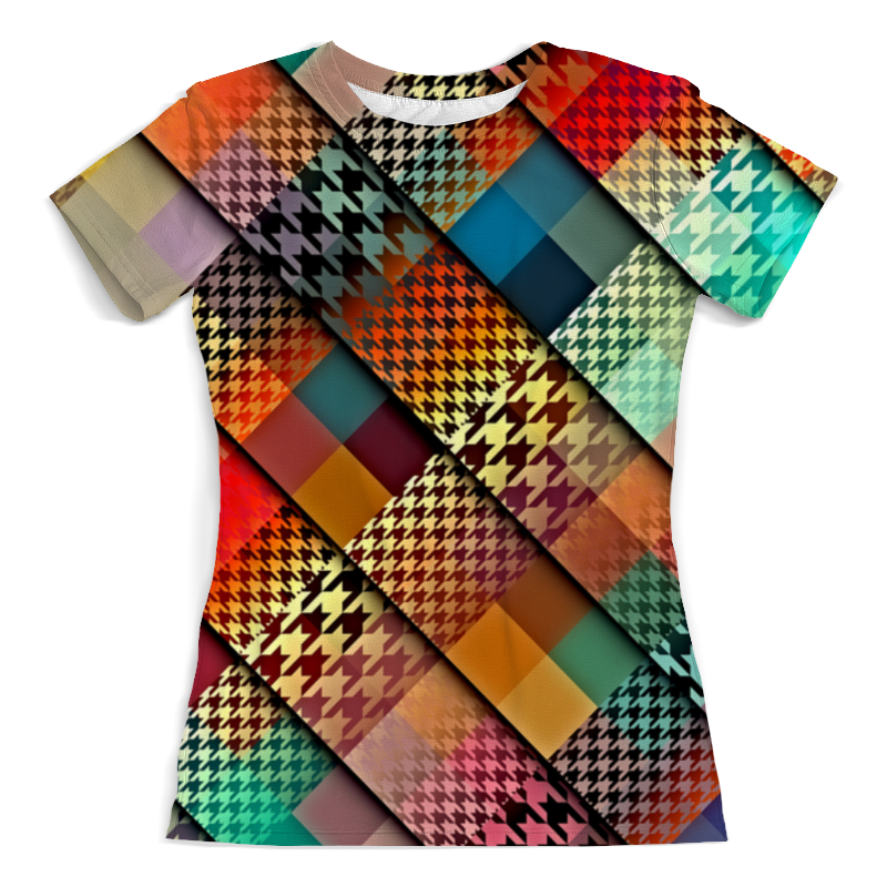 Printio Футболка с полной запечаткой (женская) Квадраты цветные printio футболка с полной запечаткой женская цветные квадраты