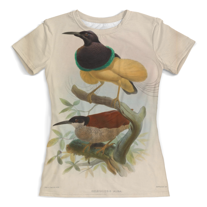 Printio Футболка с полной запечаткой (женская) Нитчатая райская птица (даниэль эллиот) printio футболка с полной запечаткой женская нитчатая райская птица даниэль эллиот