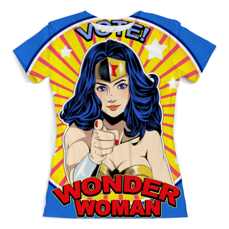 Printio Футболка с полной запечаткой (женская) Wonder woman printio фартук с полной запечаткой wonder woman