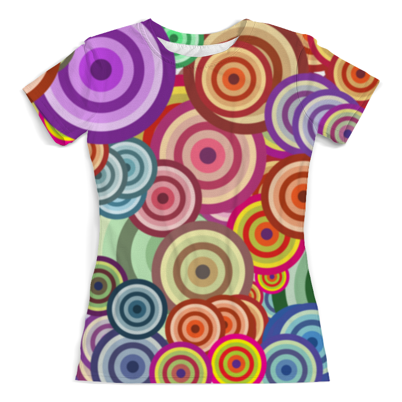 Printio Футболка с полной запечаткой (женская) Цветные круги printio футболка с полной запечаткой для девочек цветные круги